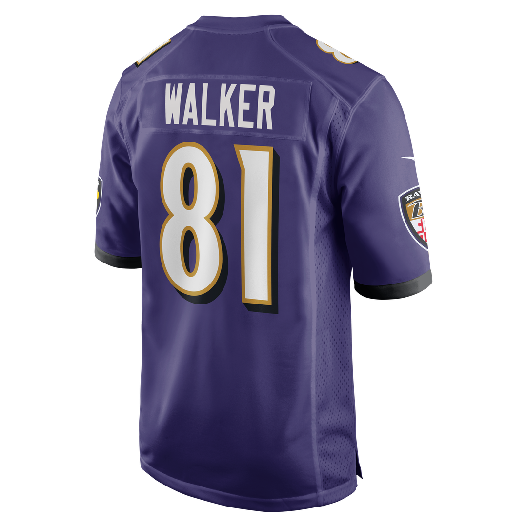 Men's Nike Baltimore Ravens Devontez Walker Purple Team Game NFL Jersey