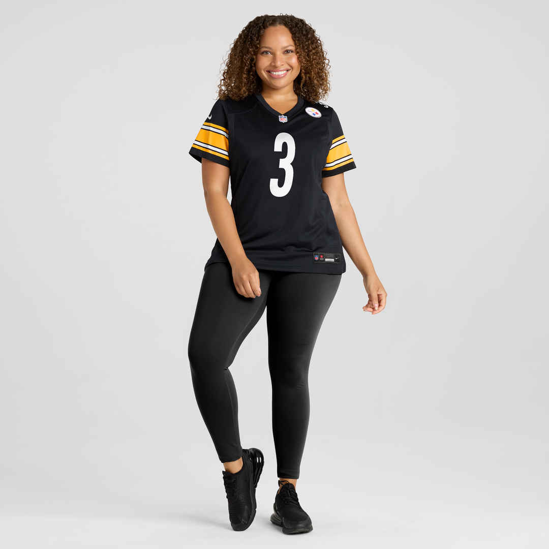 Women's Nike Pittsburgh Steelers Jaquan Brisker Black Team Game NFL Jersey