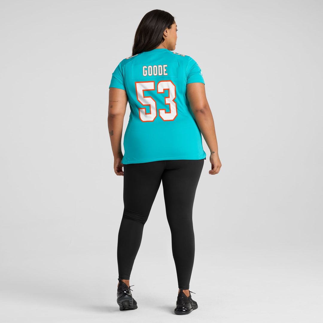 Women's Nike Miami Dolphins Cameron Goode Aqua Game Player NFL Jersey