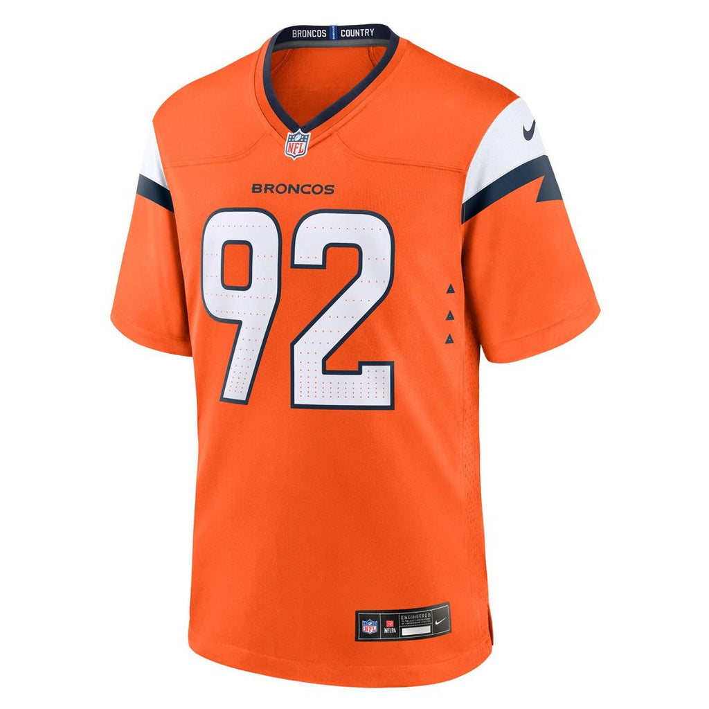 Men's Nike Denver Broncos Dondrea Tillman Orange Team Game NFL Jersey
