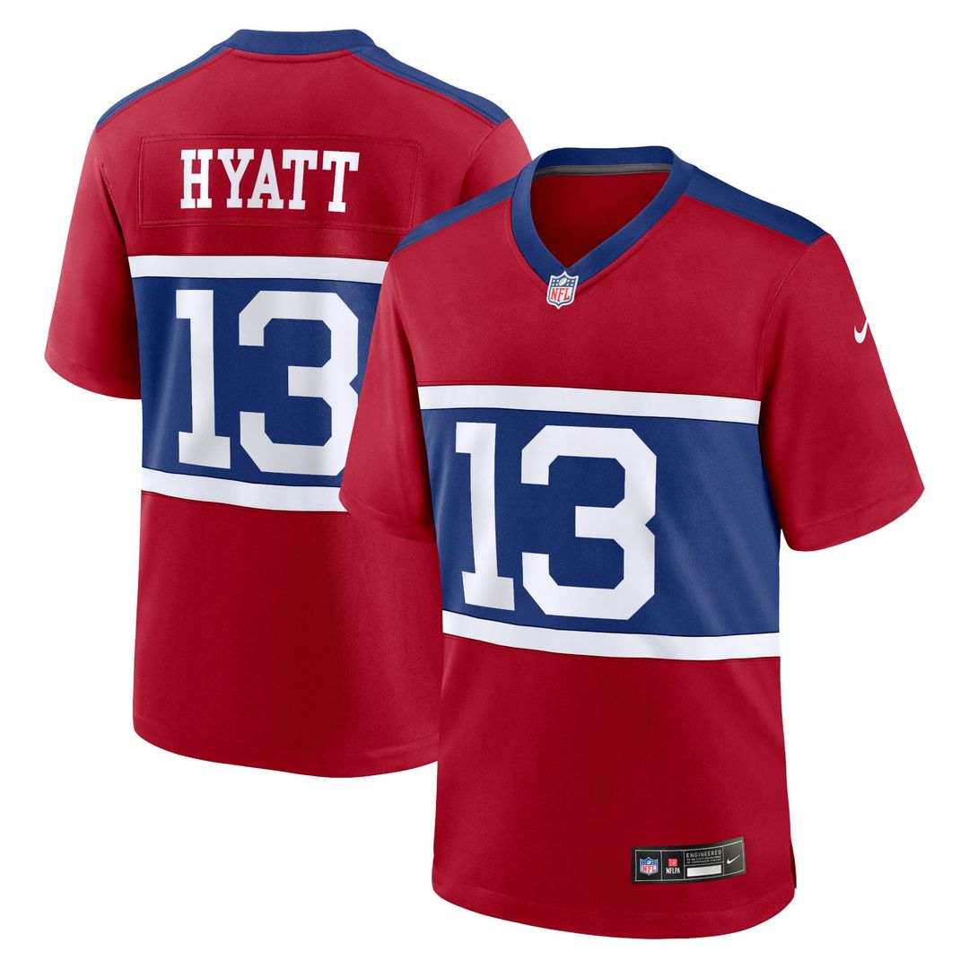 Youth Nike New York Giants Jalin Hyatt Red Game NFL Jersey