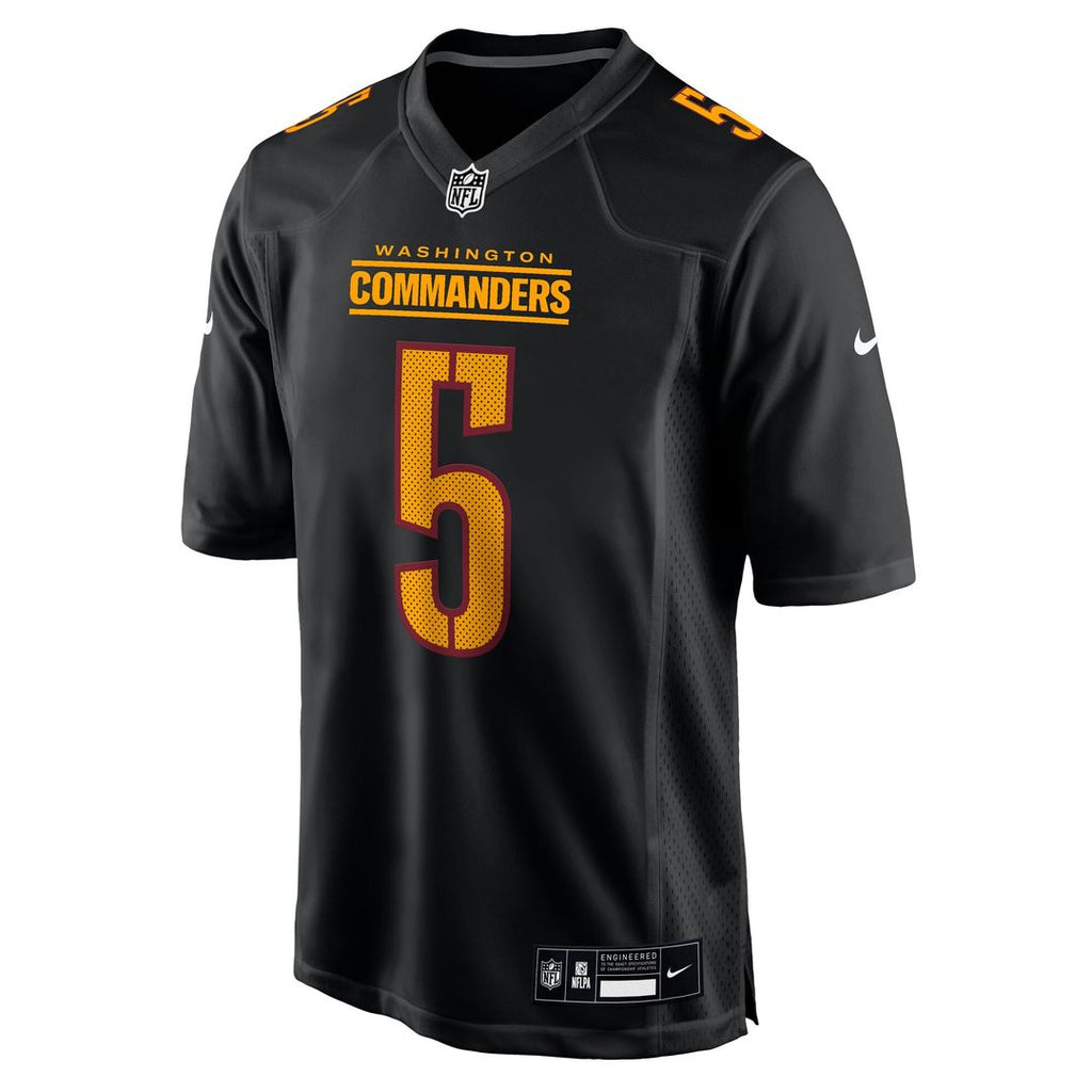 Men's Nike Washington Commanders Jayden Daniels Carbon Black Fashion NFL Jersey