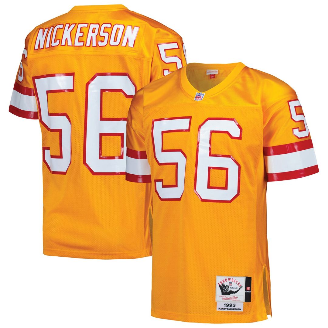 Men's Mitchell & Ness Tampa Bay Buccaneers Hardy Nickerson Orange 1993 Authentic Throwback Retired Player NFL Jersey