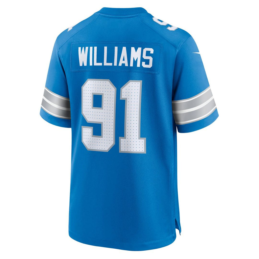 Men's Nike Detroit Lions Tyleik Williams Blue Team Game NFL Jersey