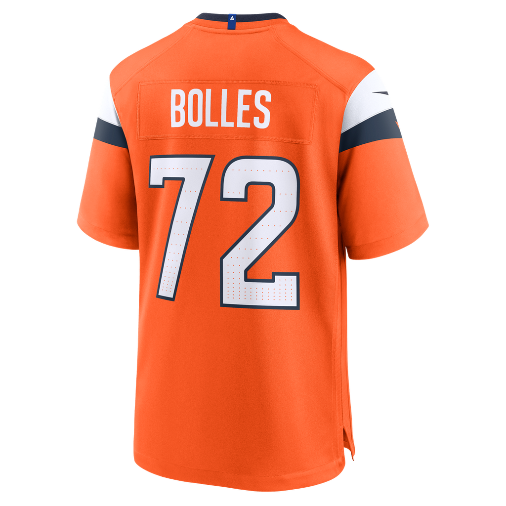 Men's Nike Denver Broncos Garett Bolles Orange Team Game NFL Jersey