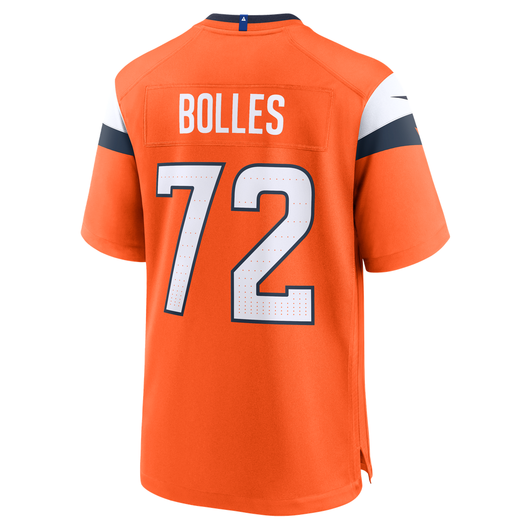 Men's Nike Denver Broncos Garett Bolles Orange Team Game NFL Jersey