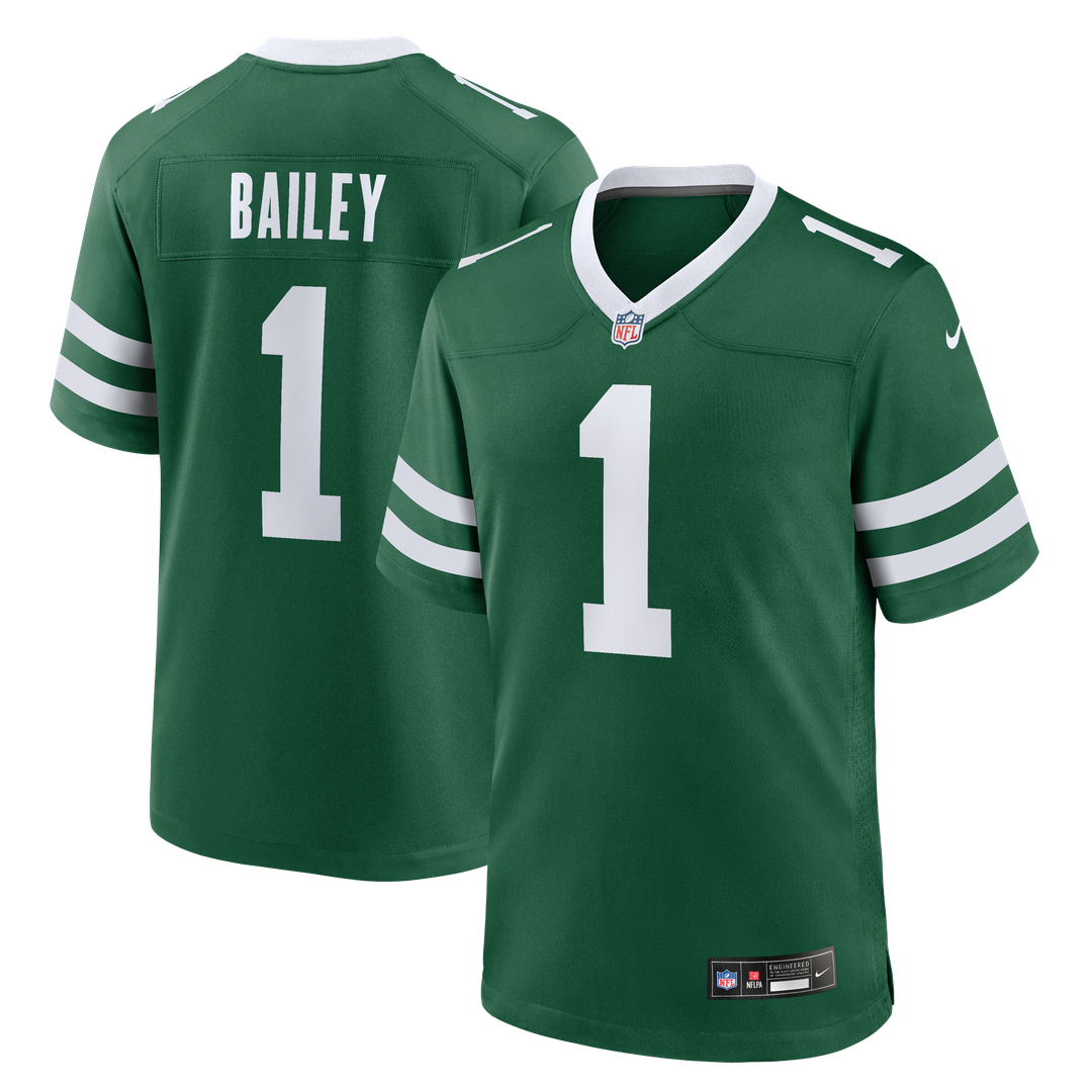 Men's Nike New York Jets David Bailey Legacy Black Alternate Game Player NFL Jersey