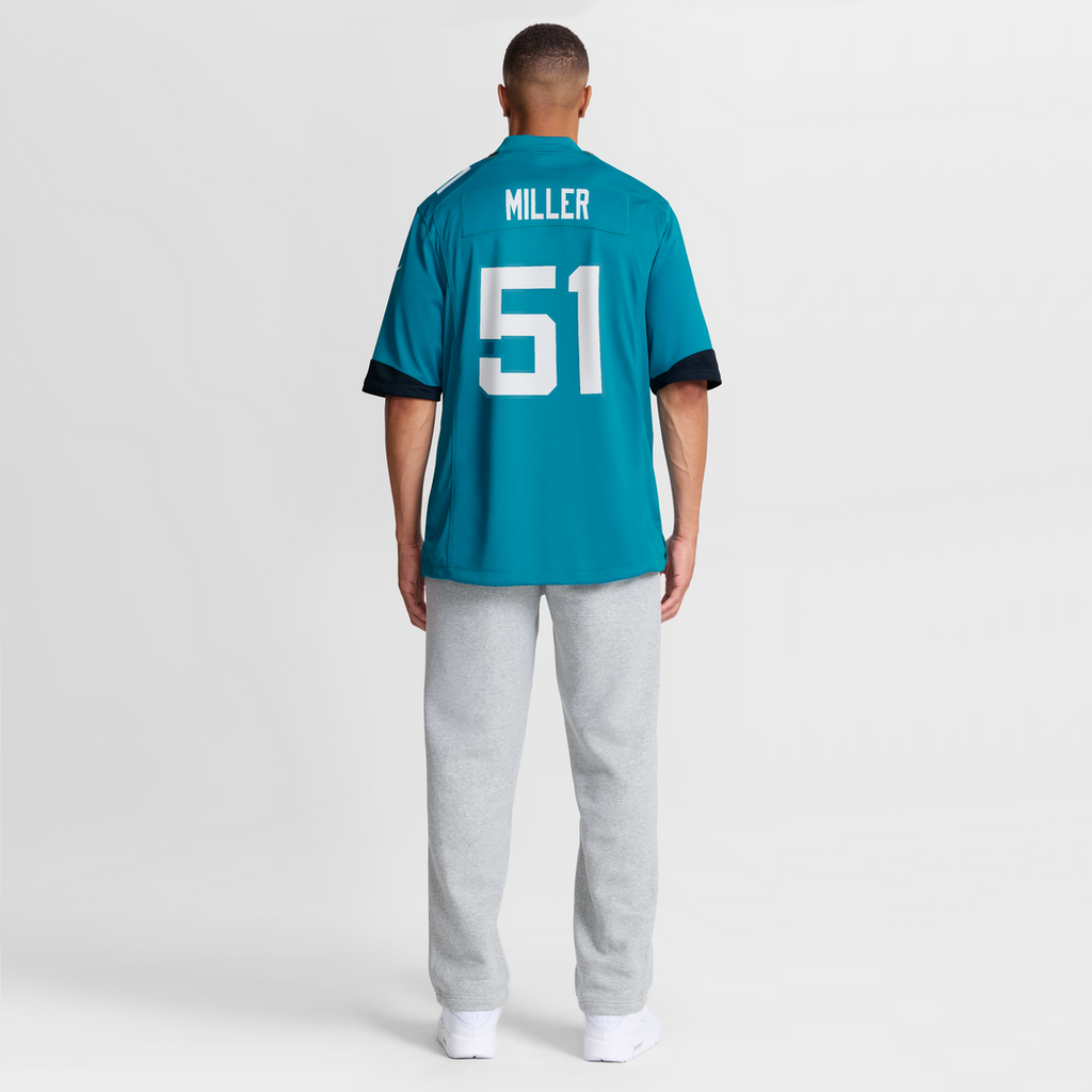 Men's Nike Jacksonville Jaguars Ventrell Miller Teal Game NFL Jersey