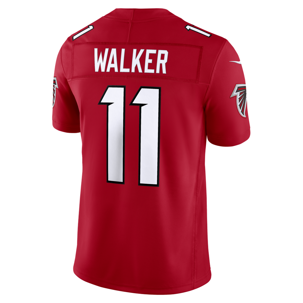 Men's Nike Atlanta Falcons Jalon Walker Red Vapor F.U.S.E. Stitched Limited NFL Jersey