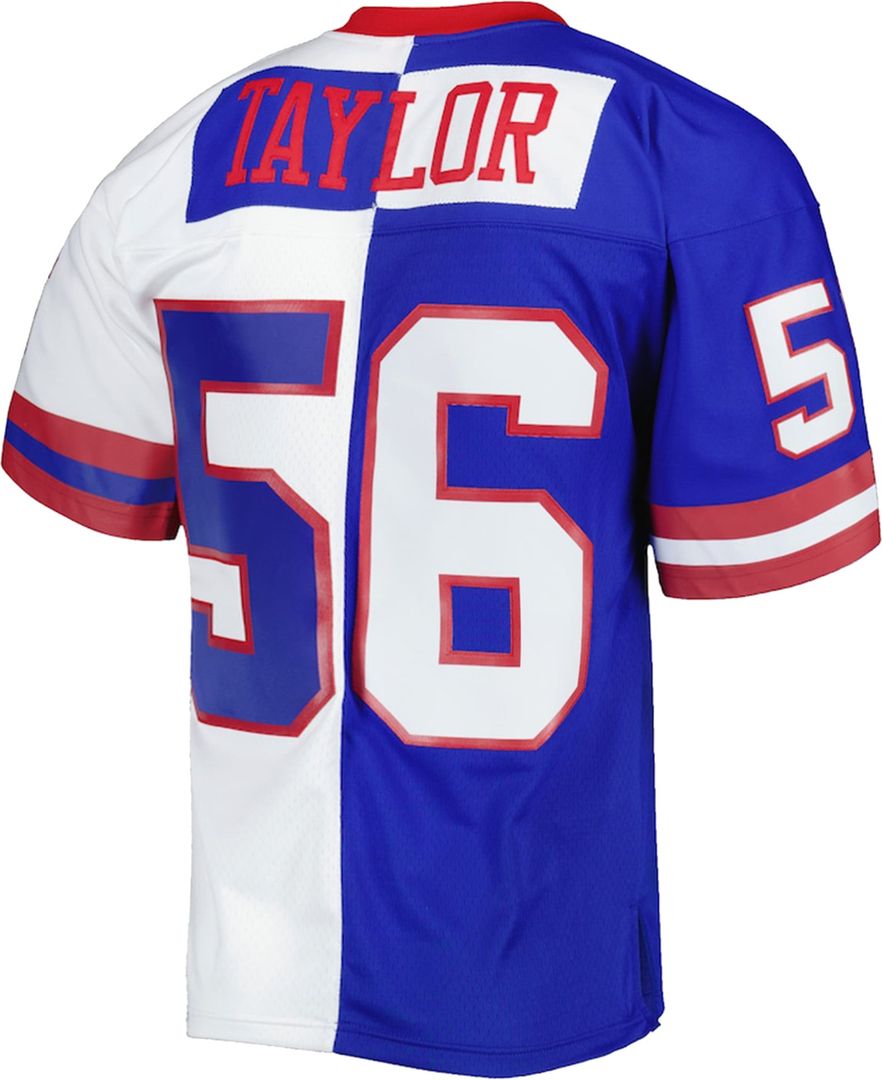Men's Mitchell & Ness New York Giants Lawrence Taylor Royal/White 1986 Split Legacy Replica NFL Jersey