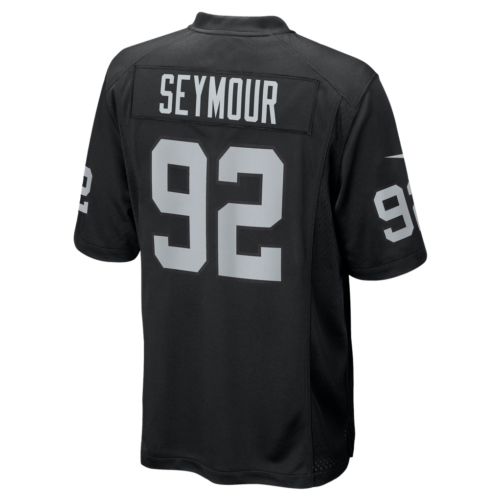 Men's Nike Las Vegas Raiders Richard Seymour Black Retired Player Game NFL Jersey