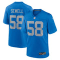 Men's Nike Detroit Lions Penei Sewell Blue Alternate Game NFL Jersey