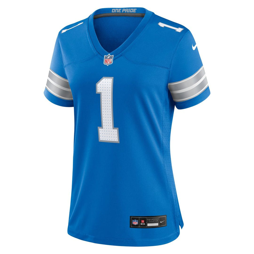Men's Nike Detroit Lions Number 1 Mom Blue Game NFL Jersey