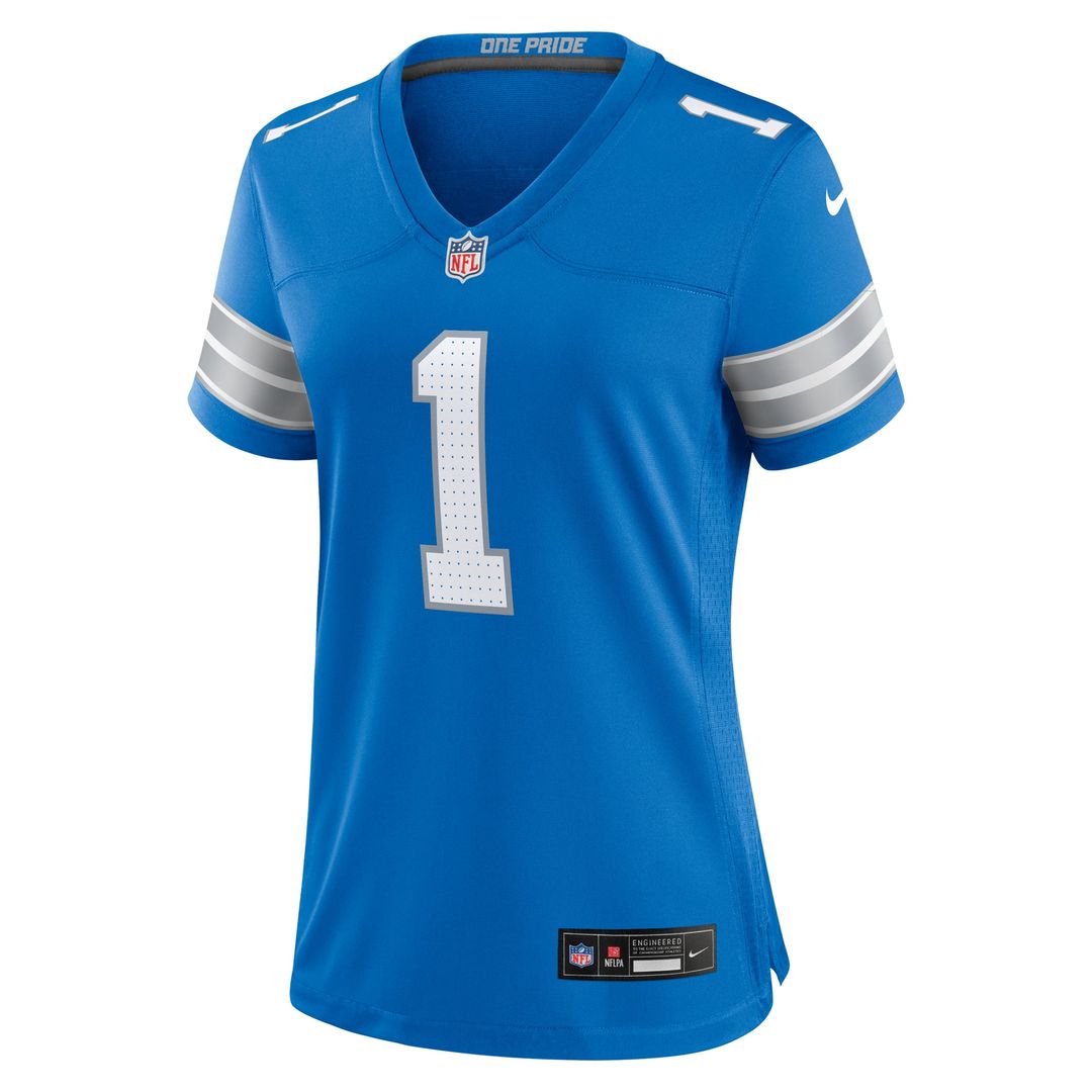 Men's Nike Detroit Lions Number 1 Mom Blue Game NFL Jersey