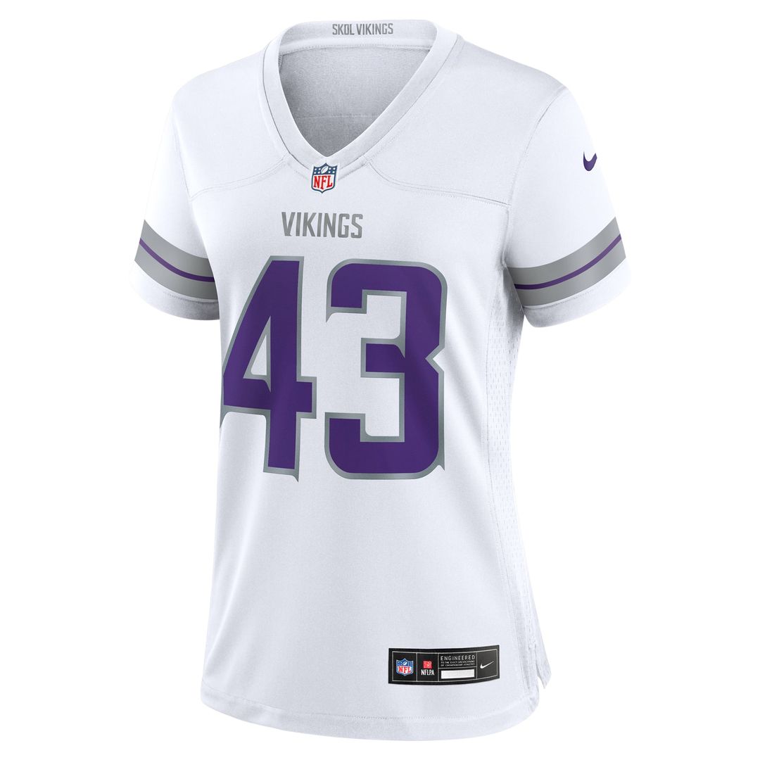 Women's Nike Minnesota Vikings Andrew Van Ginkel White Alternate Game NFL Jersey