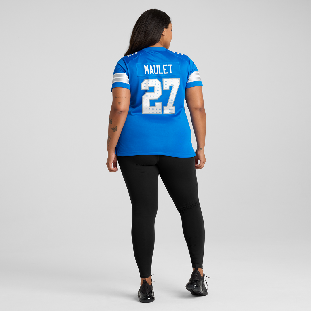 Women's Nike Detroit Lions Arthur Maulet Blue Team Game NFL Jersey