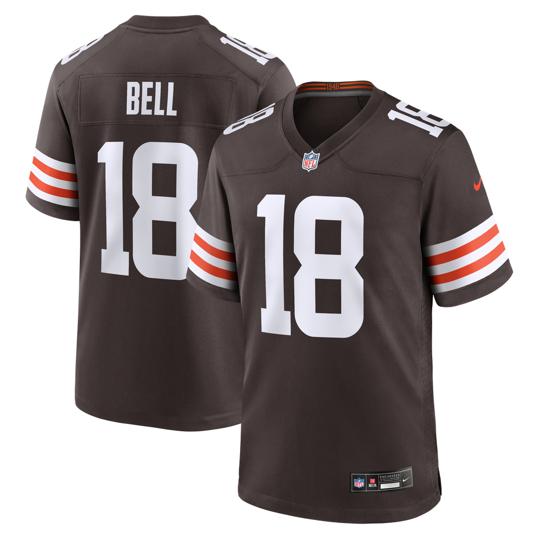 Men's Nike Cleveland Browns David Bell Brown Game NFL Jersey