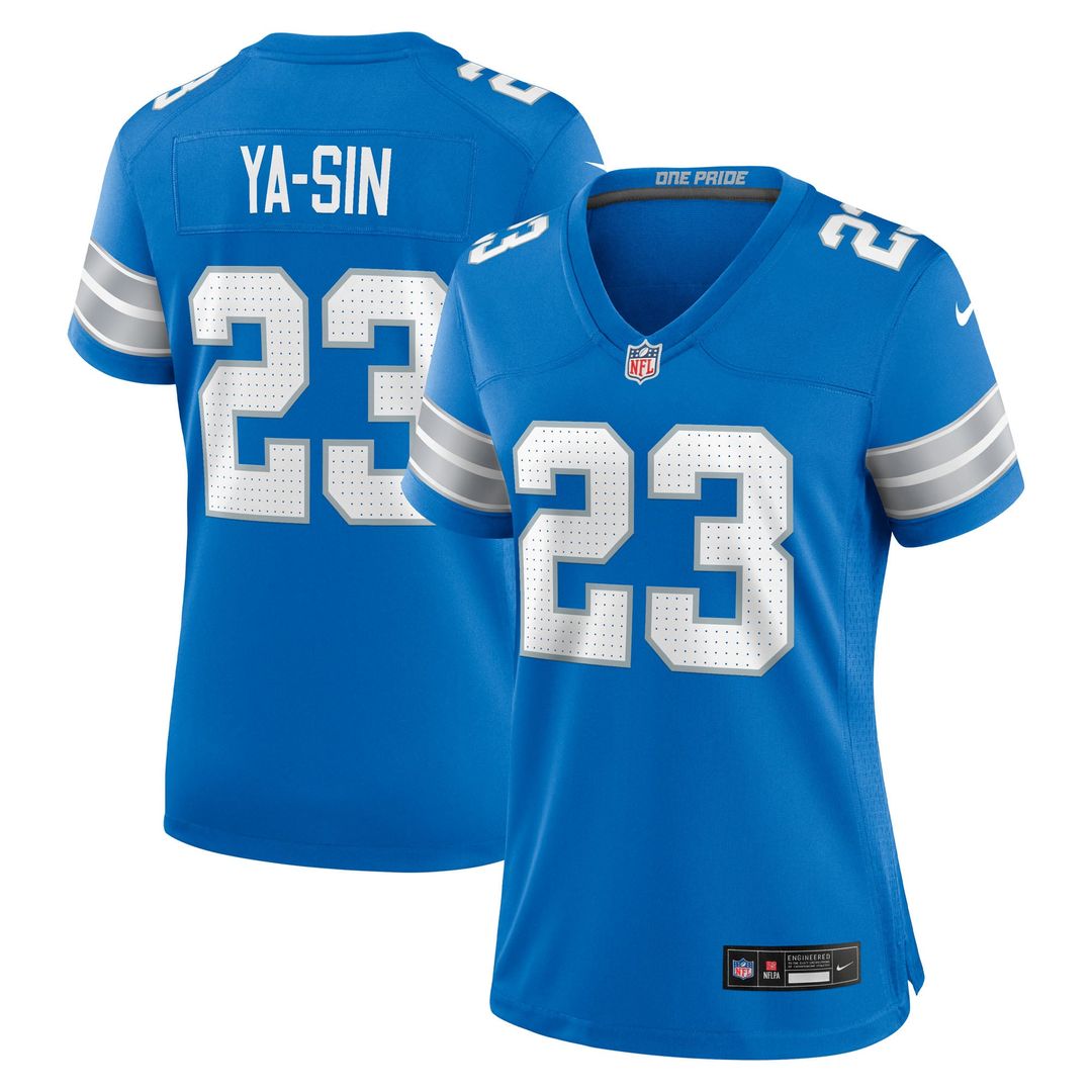 Women's Nike Detroit Lions Rock Ya-Sin Blue Team Game NFL Jersey