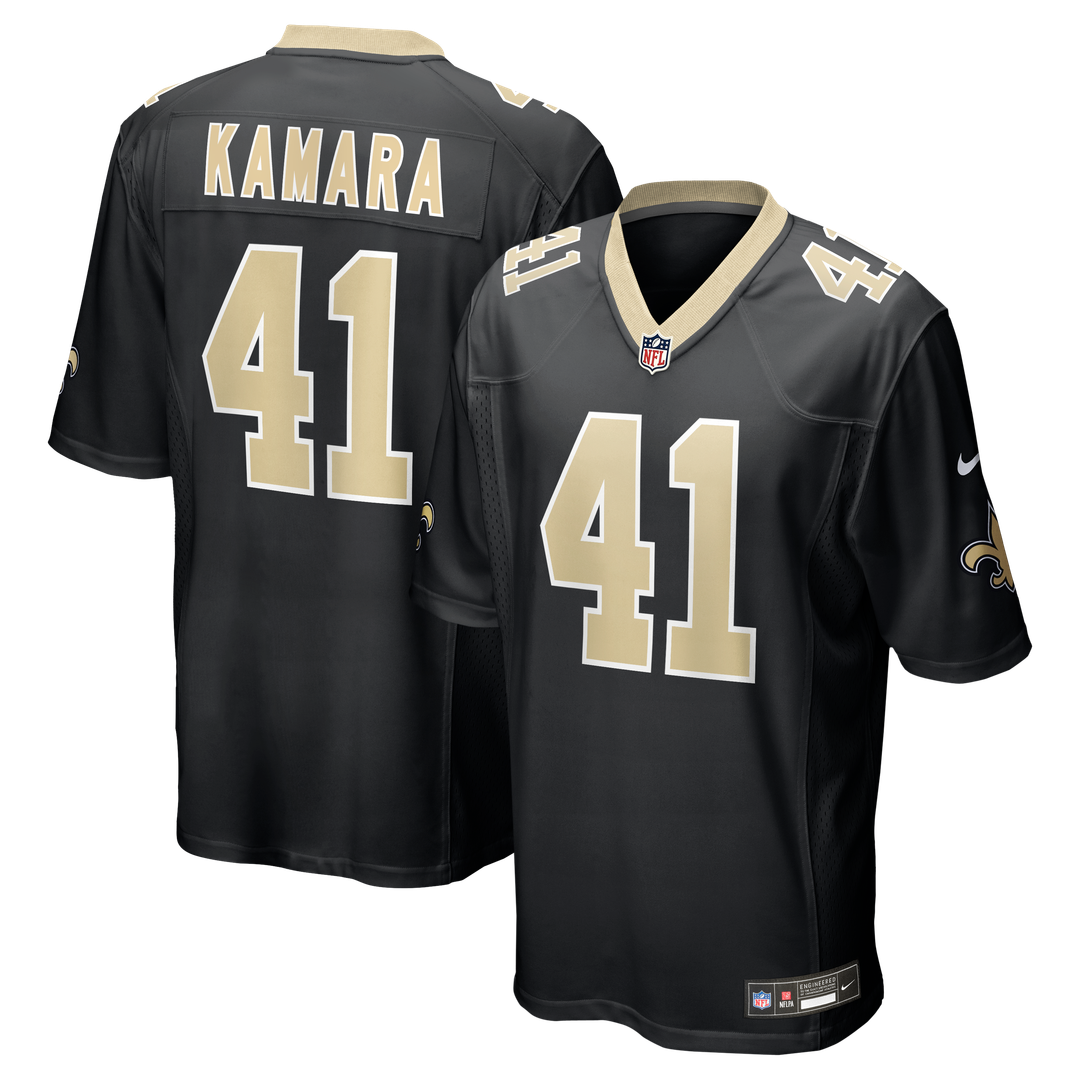 Men's Nike New Orleans Saints Alvin Kamara Black Game NFL Jersey