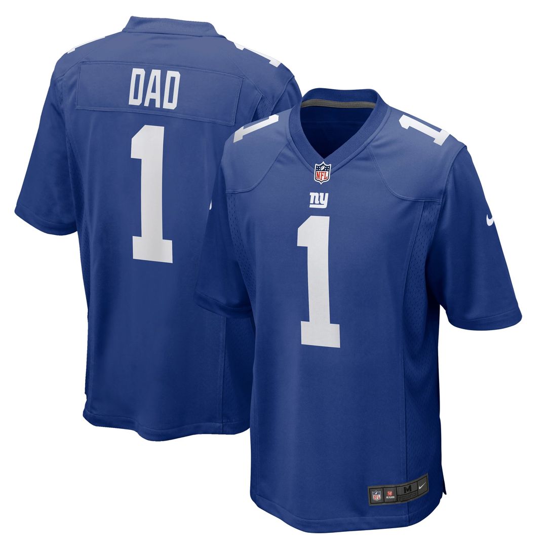 Men's Nike New York Giants Number 1 Dad Royal Game NFL Jersey