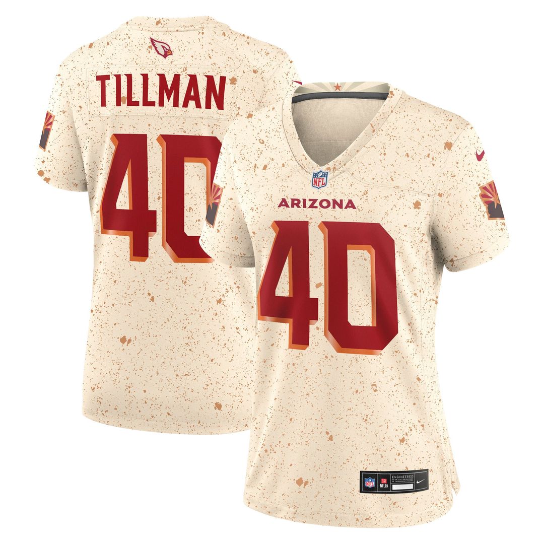 Women's Nike Arizona Cardinals Pat Tillman Natural 2025 Rivalries Collection Retired Player Game NFL Jersey