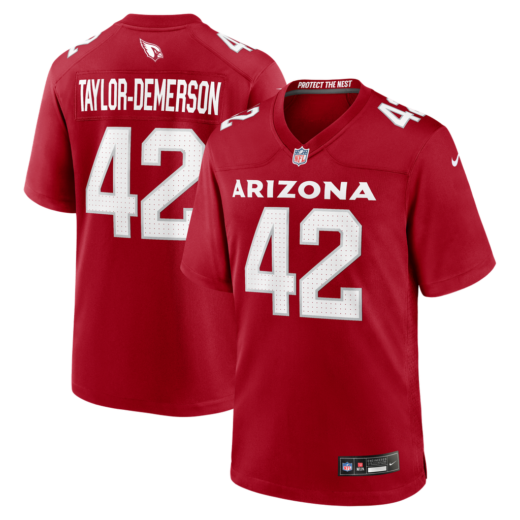 Men's Nike Arizona Cardinals Dadrion Taylor-Demerson Cardinal Team Game NFL Jersey