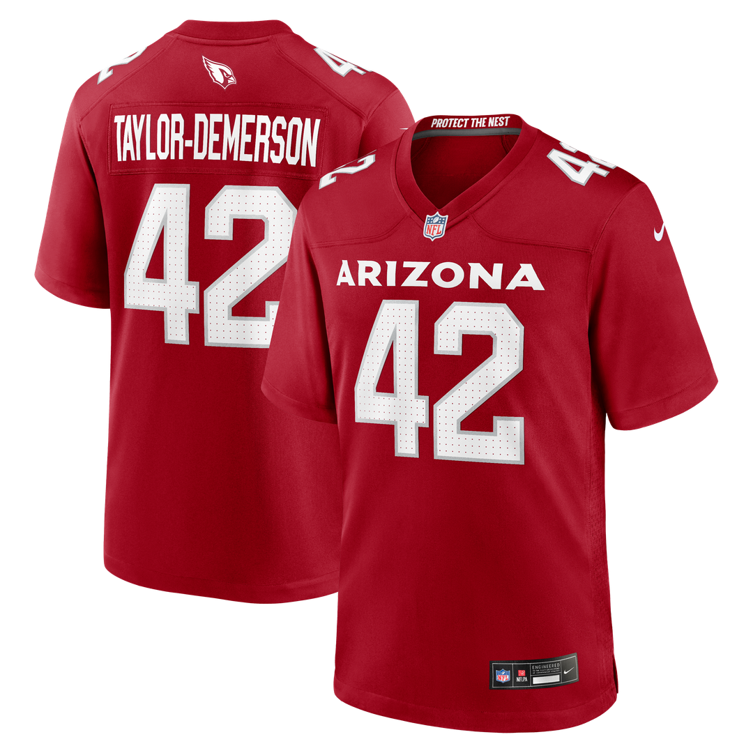 Men's Nike Arizona Cardinals Dadrion Taylor-Demerson Cardinal Team Game NFL Jersey
