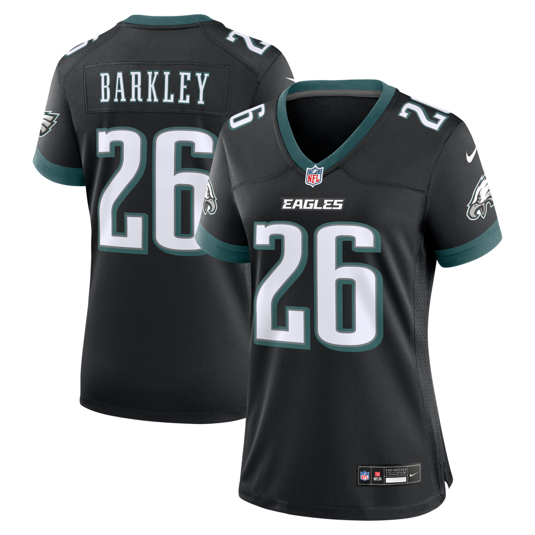 Women's Nike Philadelphia Eagles Saquon Barkley White Game NFL Jersey