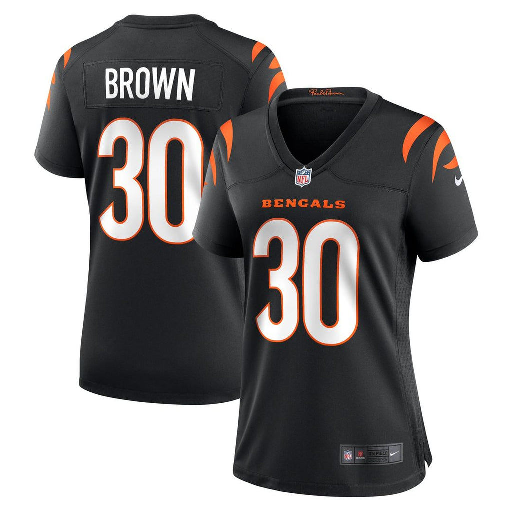 Women's Nike Cincinnati Bengals Chase Brown Black Team Game NFL Jersey