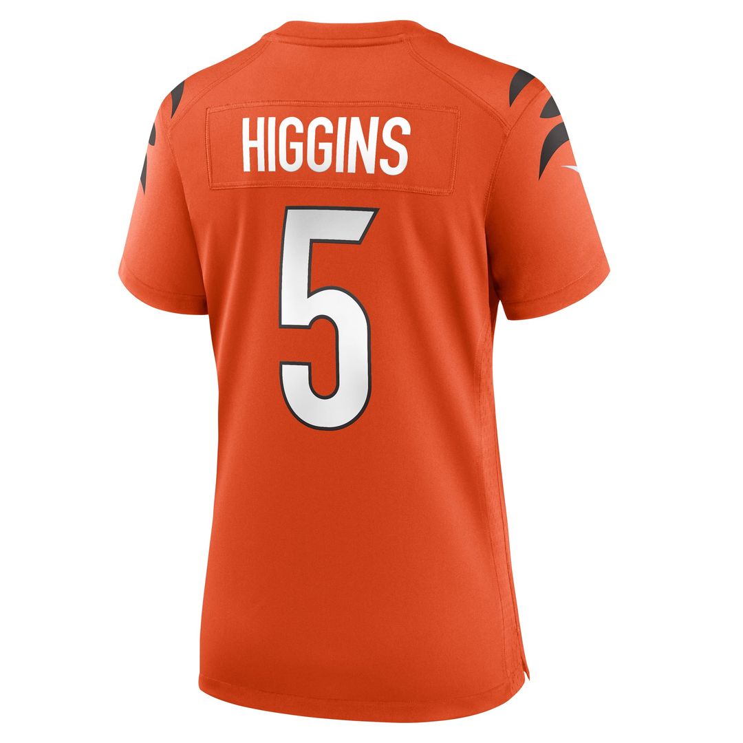 Women's Nike Cincinnati Bengals Tee Higgins Orange Alternate Game NFL Jersey