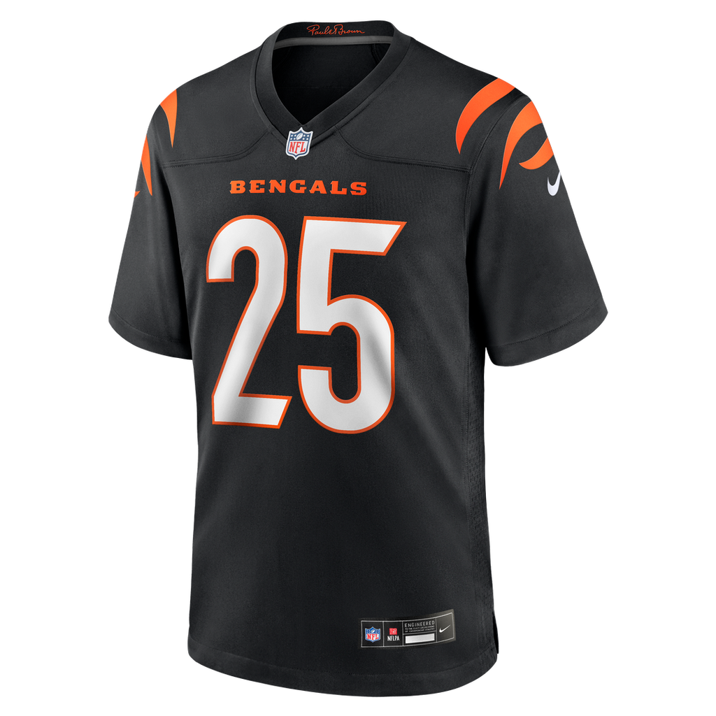 Men's Nike Cincinnati Bengals Tahj Brooks Black Team Game NFL Jersey