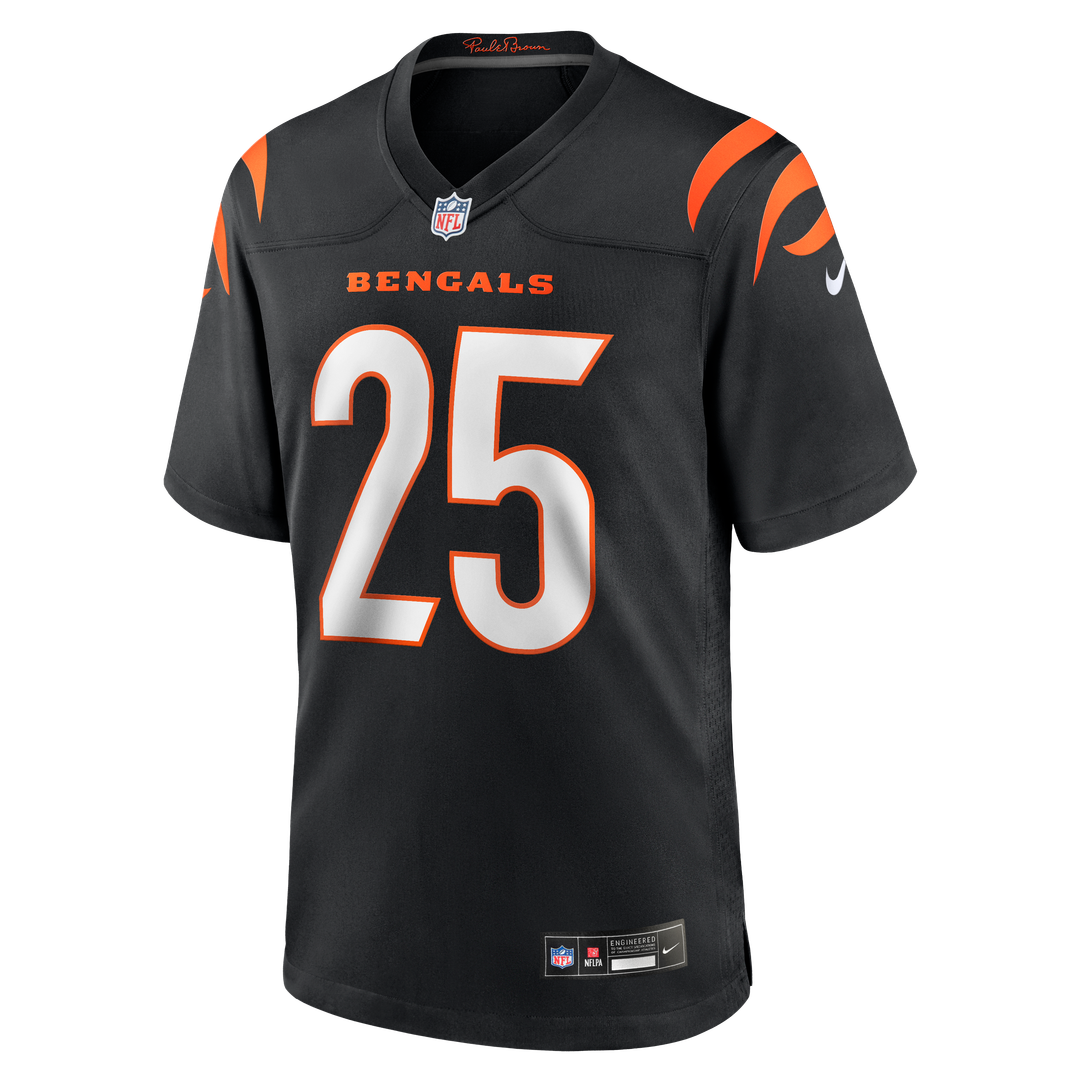 Men's Nike Cincinnati Bengals Tahj Brooks Black Team Game NFL Jersey