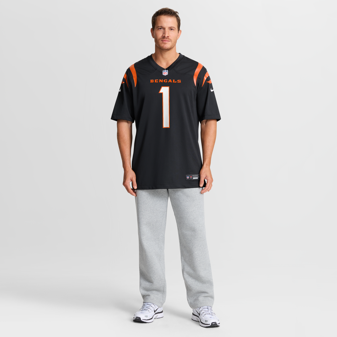 Men's Nike Cincinnati Bengals Number 1 Groom Black Game NFL Jersey