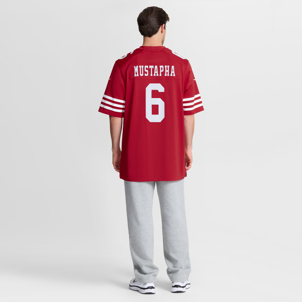 Men's Nike San Francisco 49ers Malik Mustapha Scarlet Game NFL Jersey
