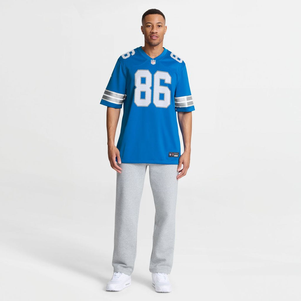 Men's Nike Detroit Lions Anthony Firkser Blue Team Game NFL Jersey