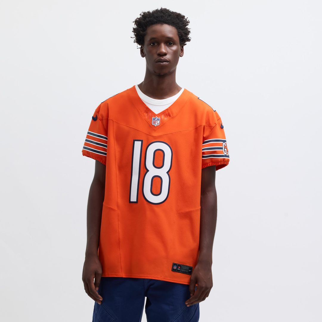Men's Nike Chicago Bears Caleb Williams Orange Alternate Vapor F.U.S.E. Elite NFL Jersey