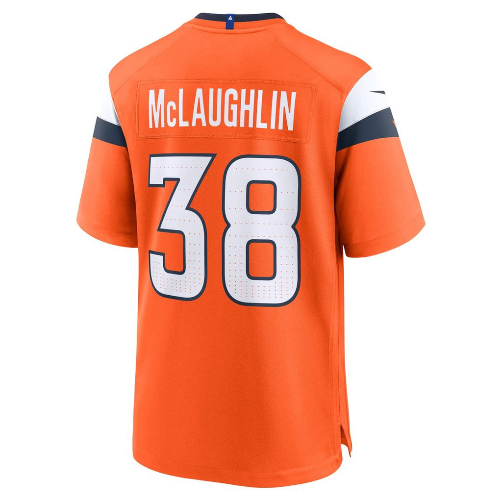 Men's Nike Denver Broncos Jaleel McLaughlin White Game NFL Jersey