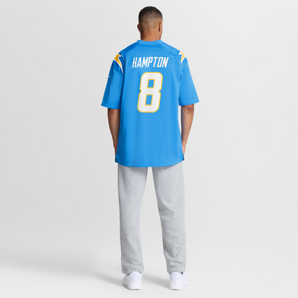 Men's Nike Los Angeles Chargers Omarion Hampton Powder Blue Team Game NFL Jersey