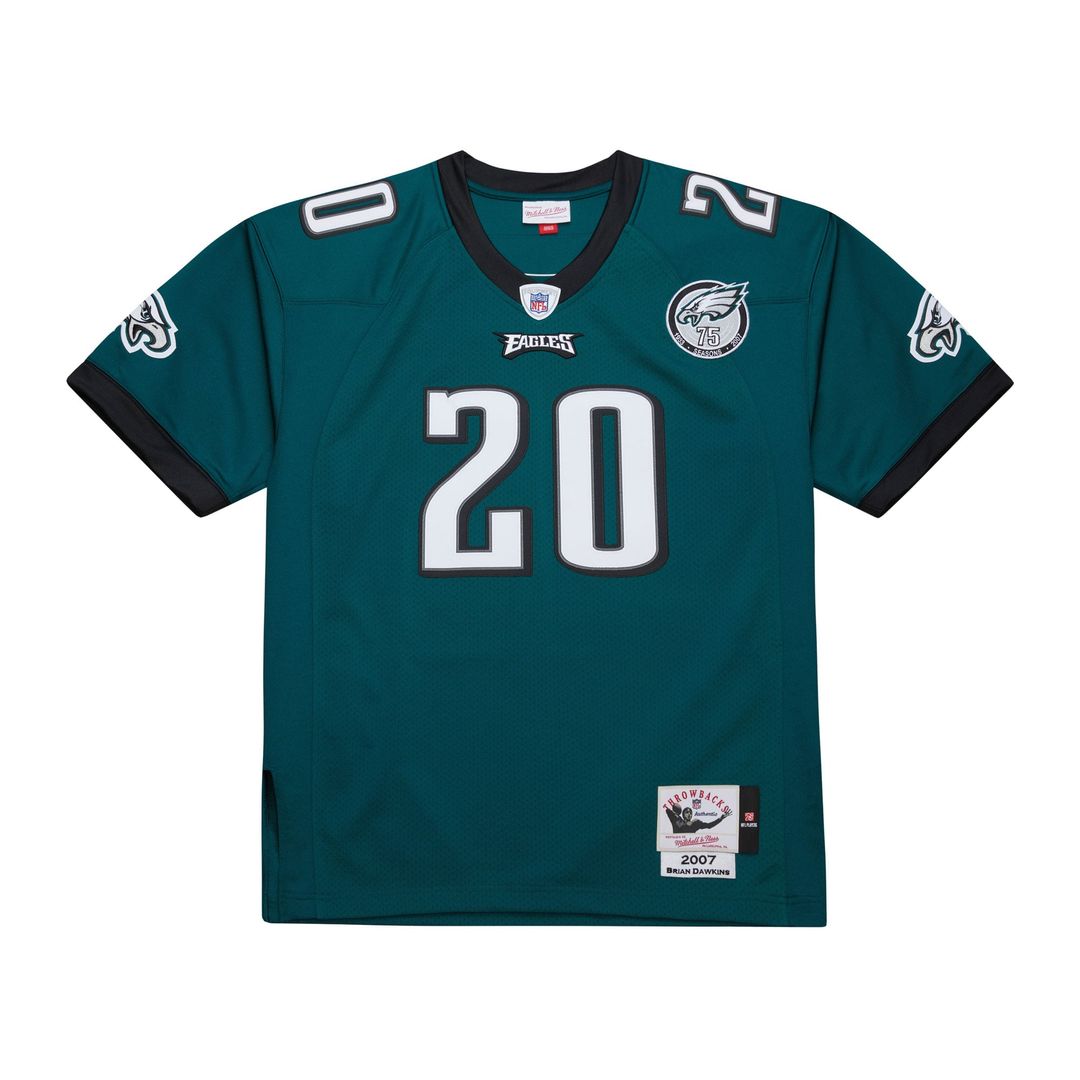 Men's Mitchell & Ness Philadelphia Eagles Brian Dawkins Green 2007 Authentic Throwback Retired Player NFL Jersey