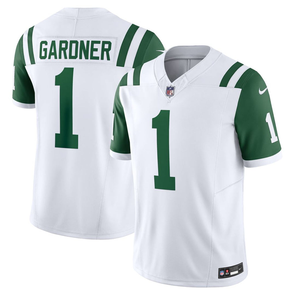 Men's Nike New York Jets Ahmad Sauce Gardner White Classic Alternate Vapor F.U.S.E. Limited NFL Jersey