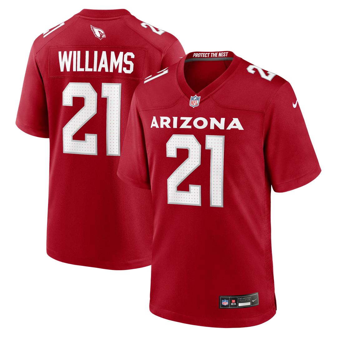 Men's Nike Arizona Cardinals Garrett Williams Cardinal Game NFL Jersey