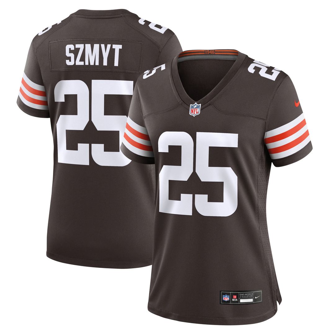 Women's Nike Cleveland Browns Andre Szmyt Brown Team Game NFL Jersey
