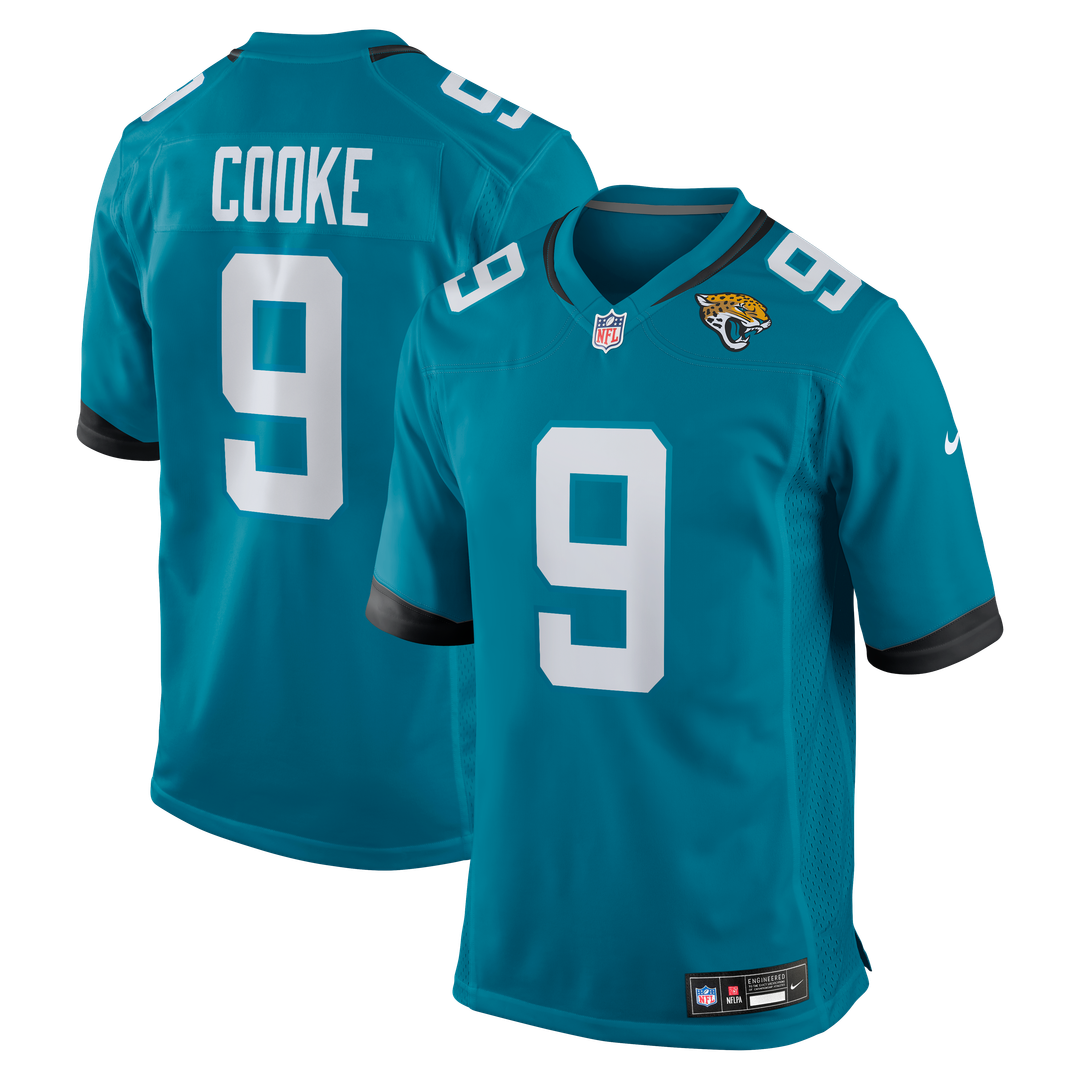 Men's Nike Jacksonville Jaguars Logan Cooke Teal Game NFL Jersey