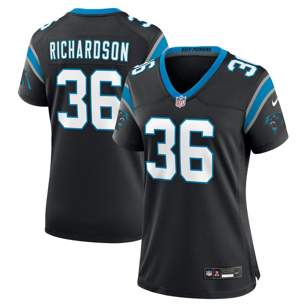 Women's Nike Carolina Panthers Demani Richardson Black Team Game NFL Jersey