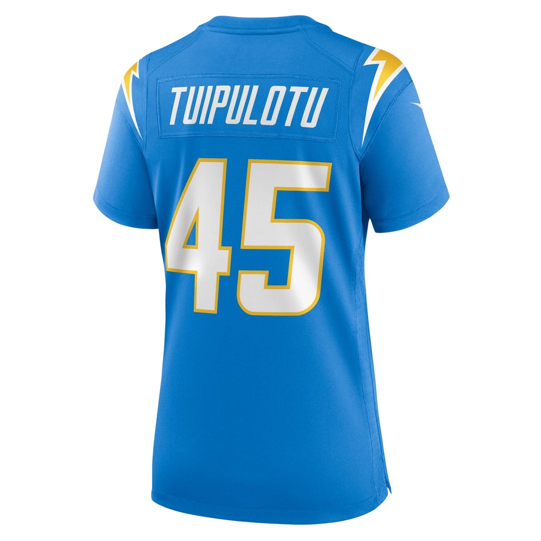 Women's Nike Los Angeles Chargers Tuli Tuipulotu Powder Blue Team Game NFL Jersey