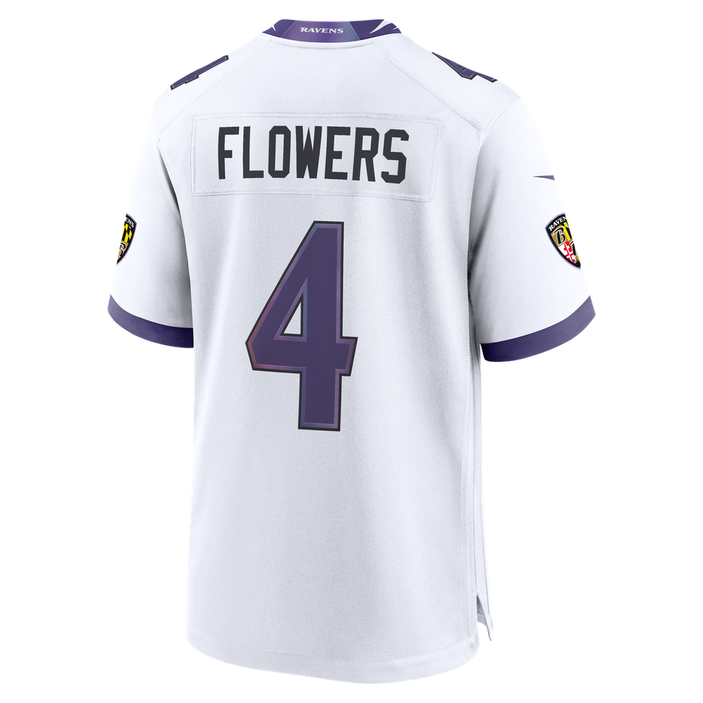 Men's Nike Baltimore Ravens Zay Flowers Black Alternate Game NFL Jersey