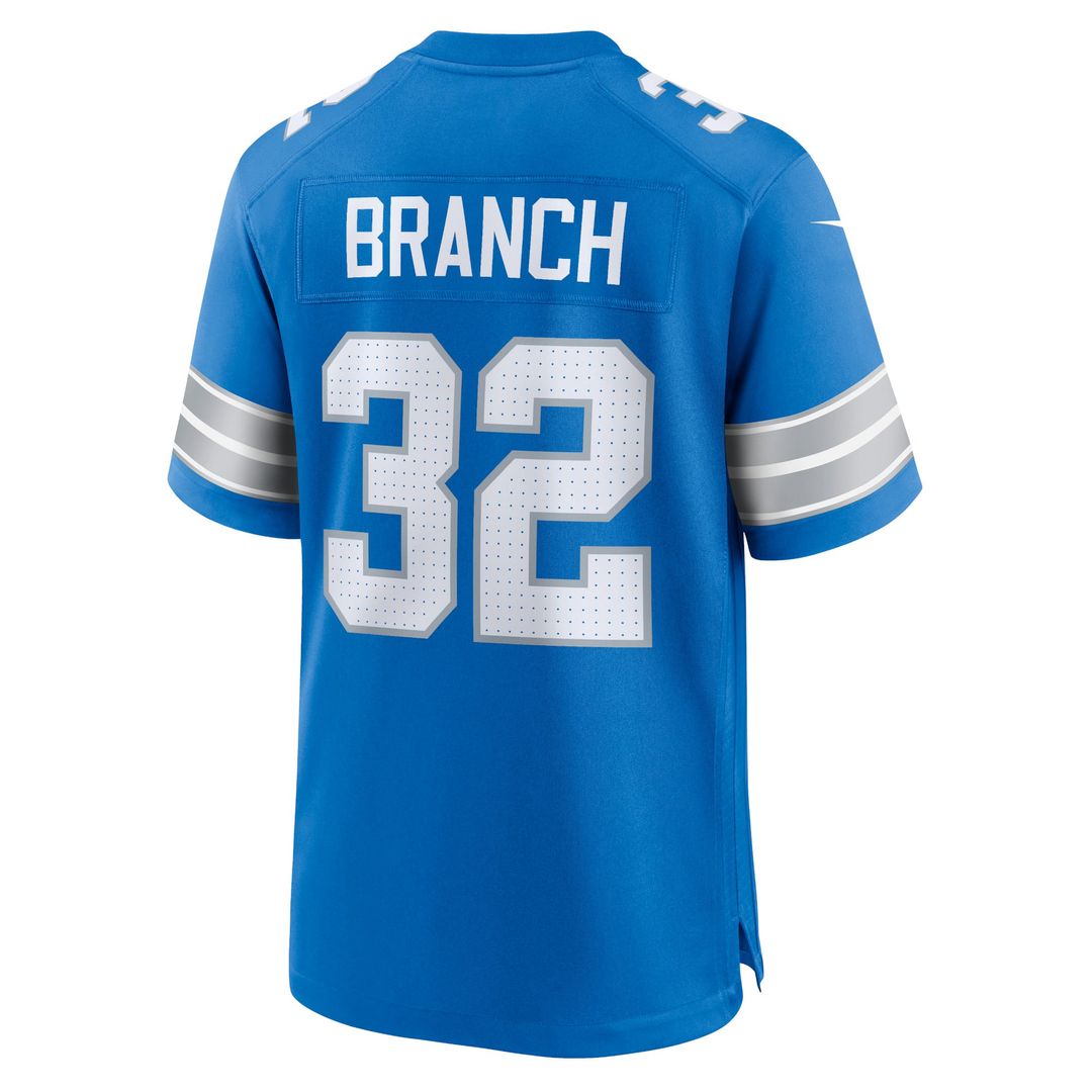 Men's Nike Detroit Lions Brian Branch White Game NFL Jersey