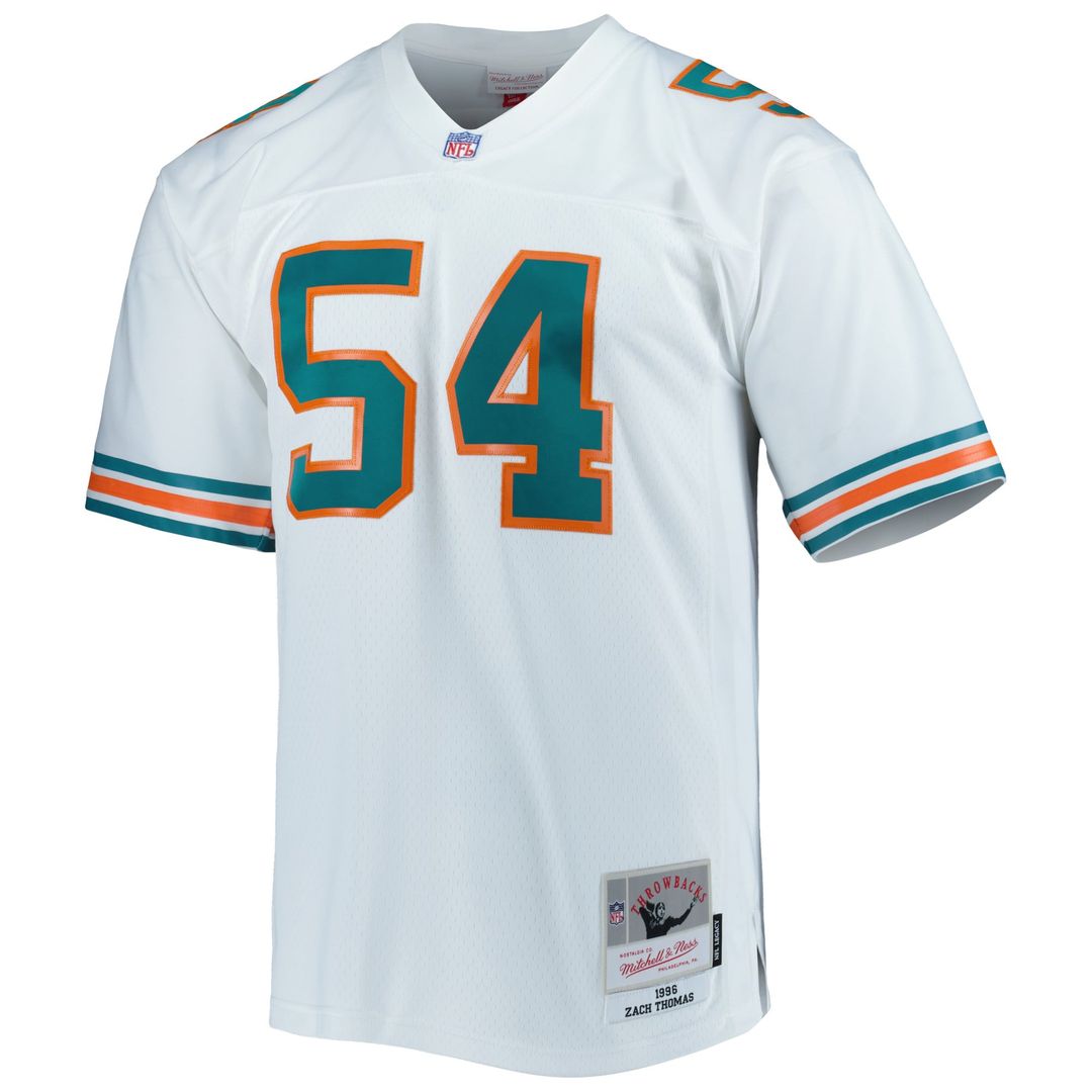 Men's Mitchell & Ness Miami Dolphins Zach Thomas Orange Legacy Replica NFL Jersey