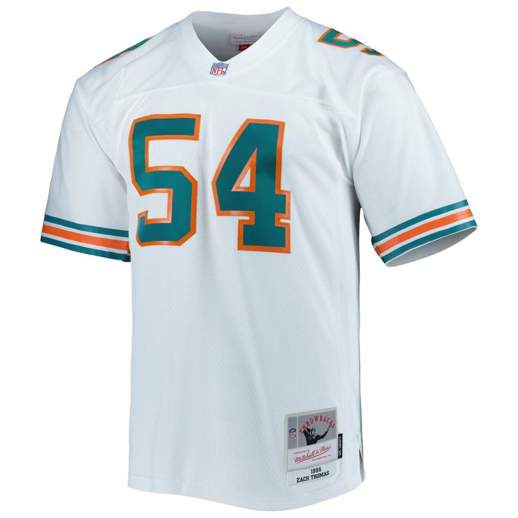 Men's Mitchell & Ness Miami Dolphins Zach Thomas Aqua Legacy Replica NFL Jersey