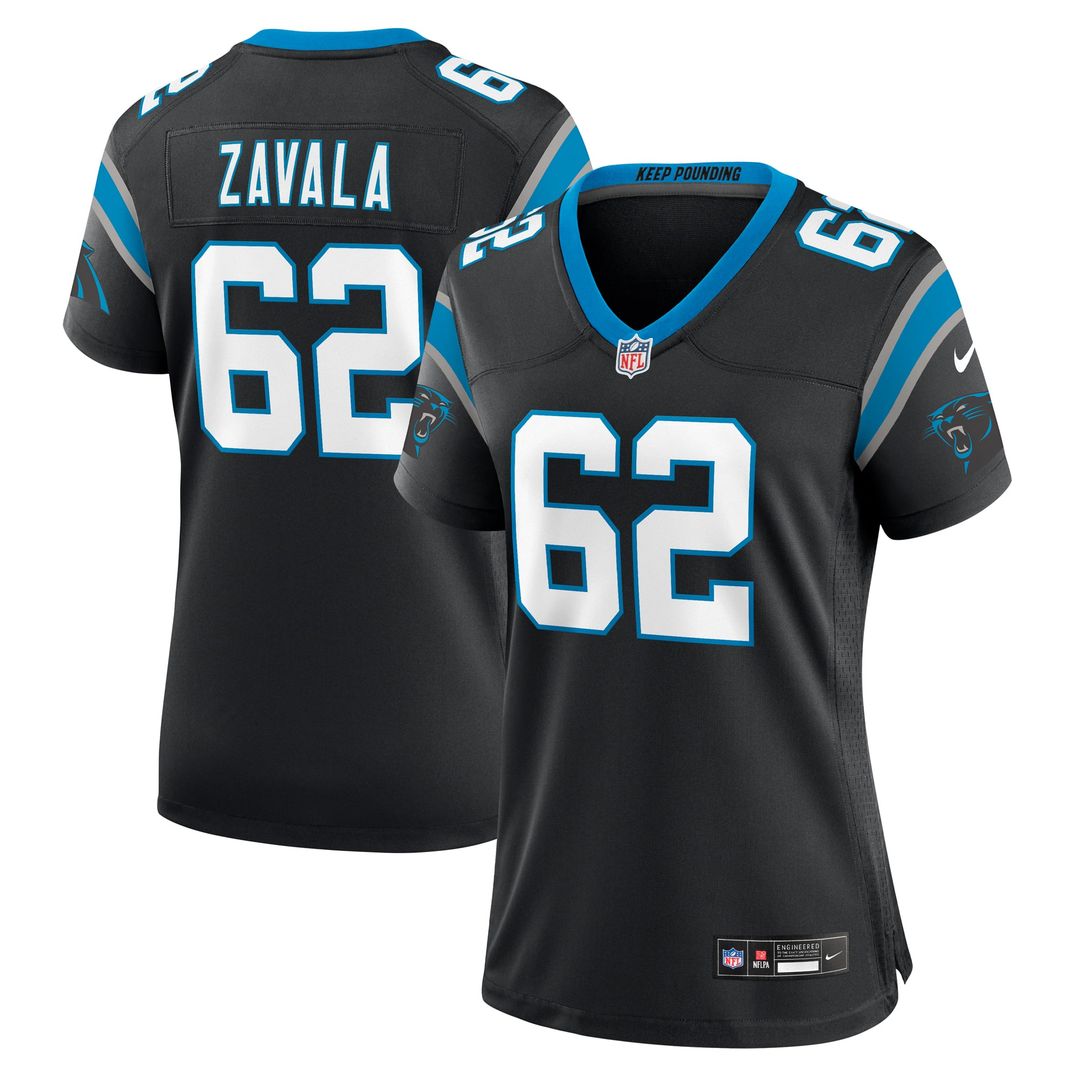 Women's Nike Carolina Panthers Chandler Zavala Black Game NFL Jersey